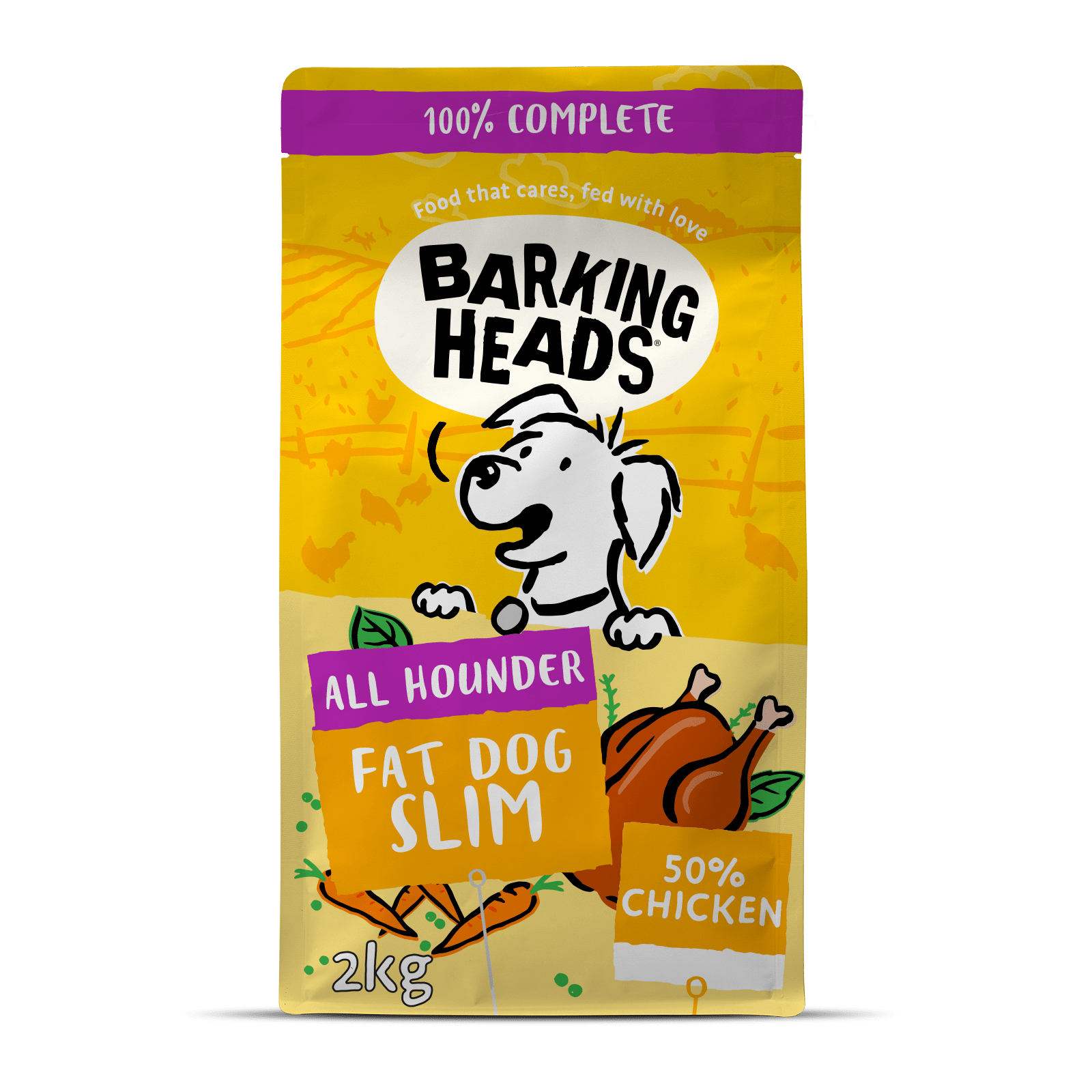 All Hounder Fat Dog Slim Chicken Low Fat Dry Dog Food Barking Heads Meowing Heads