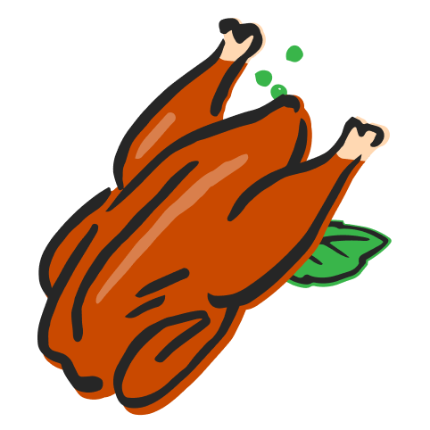 Cartoon Roast Chicken