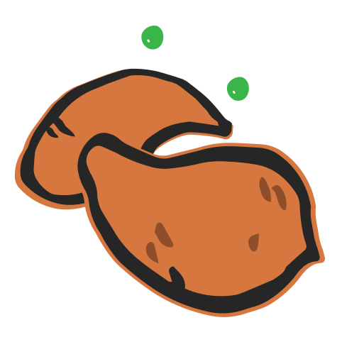 Cartoon Sweet Potatoes