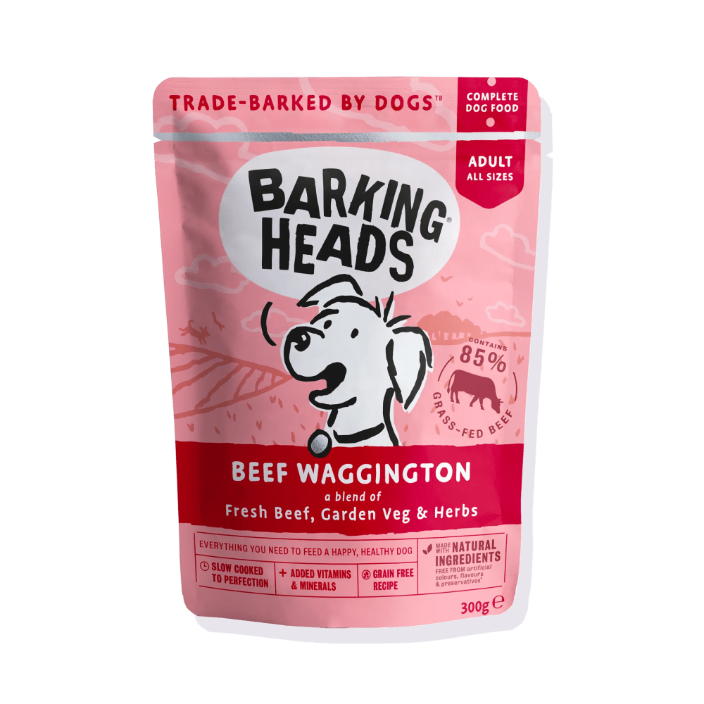 Beef Waggington Wet Dog Food Barking Heads & Meowing Heads
