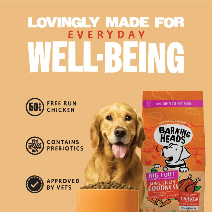 Big Foot - Bowl Lickin' Goodness Chicken Dry Dog Food - Barking Heads & Meowing Heads