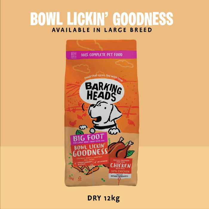 Big Foot - Bowl Lickin' Goodness Chicken Dry Dog Food - Barking Heads & Meowing Heads