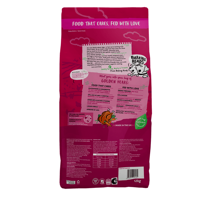 Big Foot - Golden Years Chicken Dry Dog Food - Barking Heads & Meowing Heads