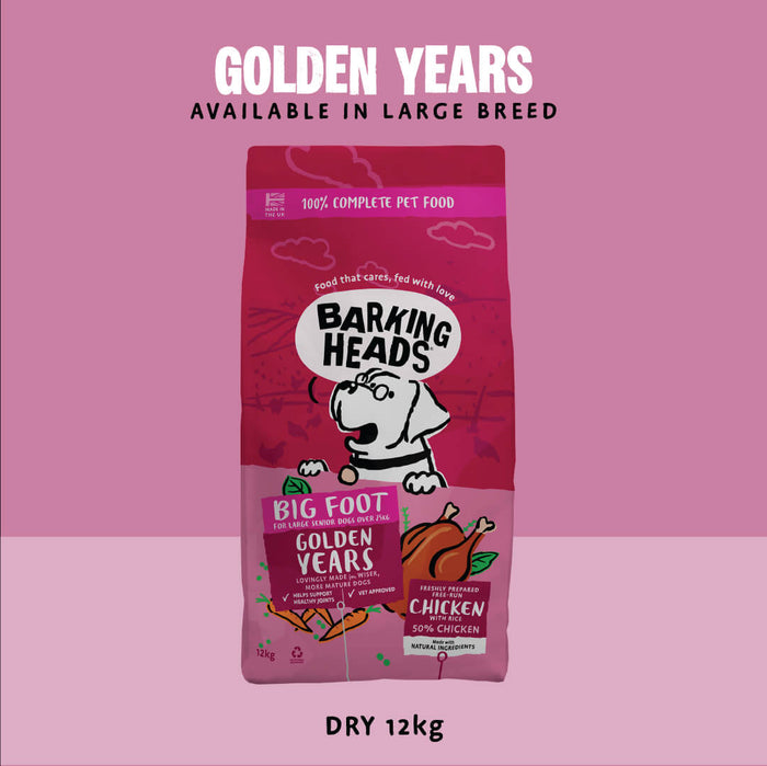 Big Foot - Golden Years Chicken Dry Dog Food - Barking Heads & Meowing Heads