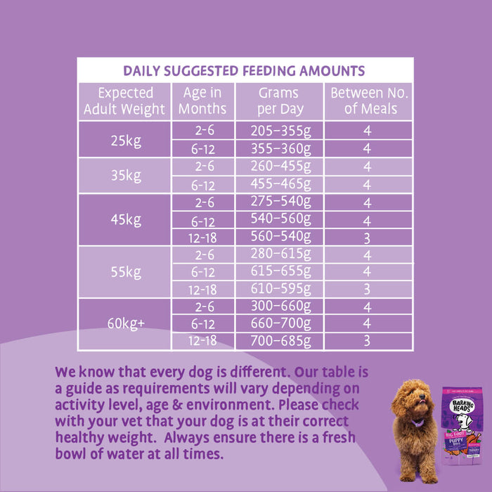 Big Foot - Puppy Days Turkey Dry Dog Food - Barking Heads & Meowing Heads