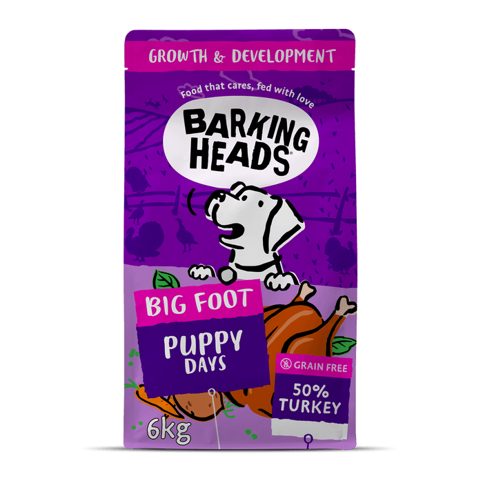 Big Foot - Puppy Days Turkey Dry Dog Food - Barking Heads & Meowing Heads