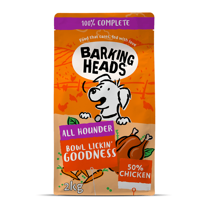 Bowl Lickin' Goodness Chicken Dry Dog Food - All Hounder - Barking Heads & Meowing Heads