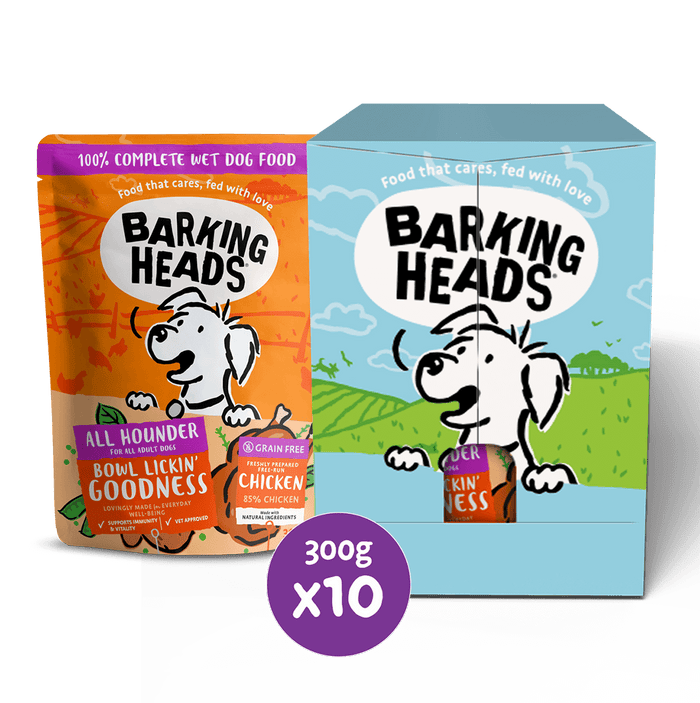 Bowl Lickin' Goodness Chicken Wet Dog Food - All Hounder - Barking Heads & Meowing Heads