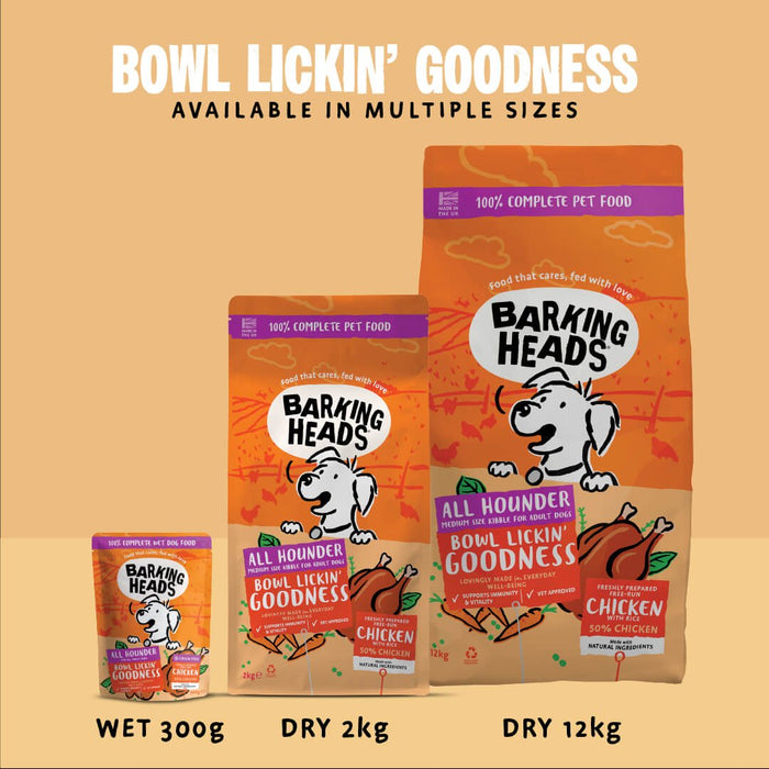 Bowl Lickin' Goodness Chicken Wet Dog Food - All Hounder - Barking Heads & Meowing Heads