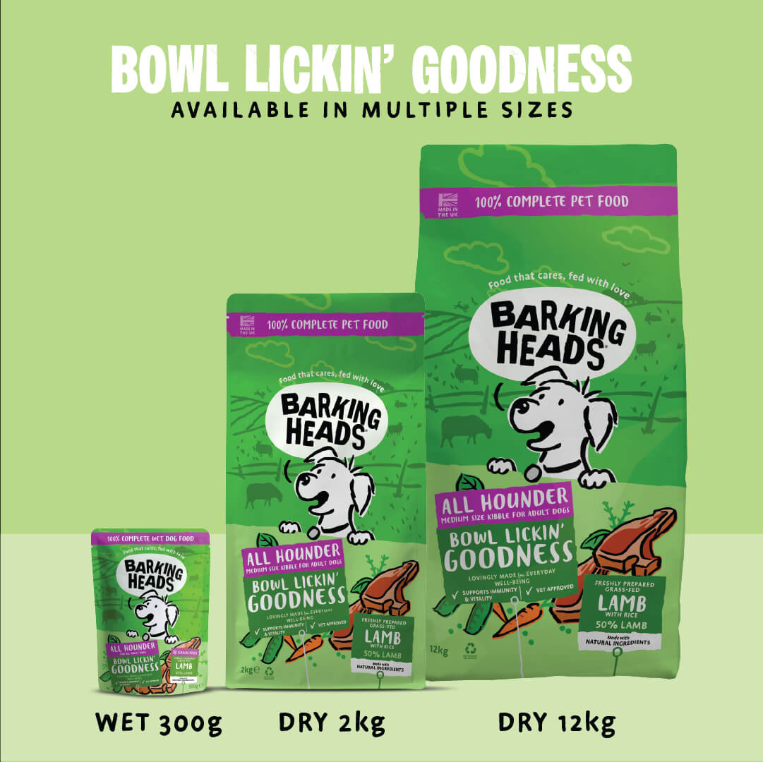 Bowl Lickin' Goodness Lamb Dry Dog Food - All Hounder - Barking Heads & Meowing Heads