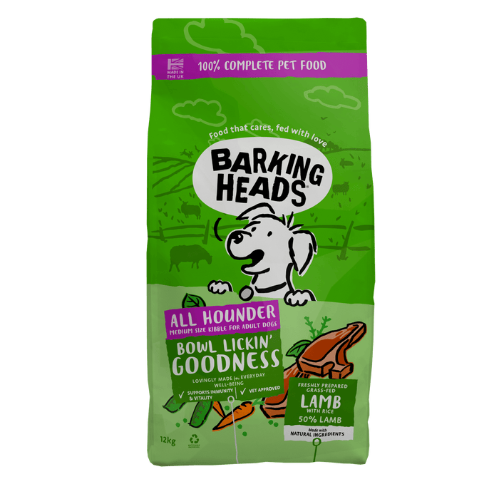 Bowl Lickin' Goodness Lamb Dry Dog Food - All Hounder - Barking Heads & Meowing Heads