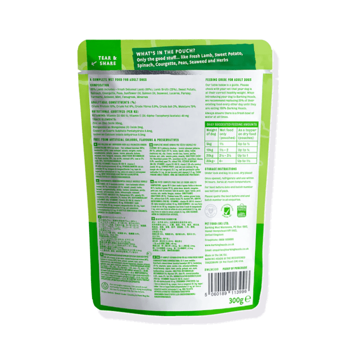 Chop Lickin Lamb x10 - Wet Food - Barking Heads & Meowing Heads