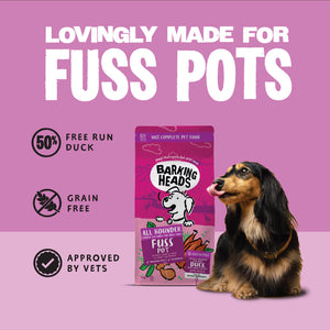 Fuss Pot Duck Dry Dog Food - All Hounder - Barking Heads & Meowing Heads