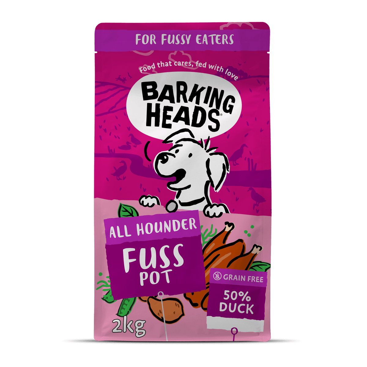 Fuss Pot Duck Dry Dog Food All Hounder