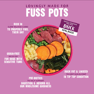 Fuss Pot Duck Dry Dog Food - All Hounder - Barking Heads & Meowing Heads