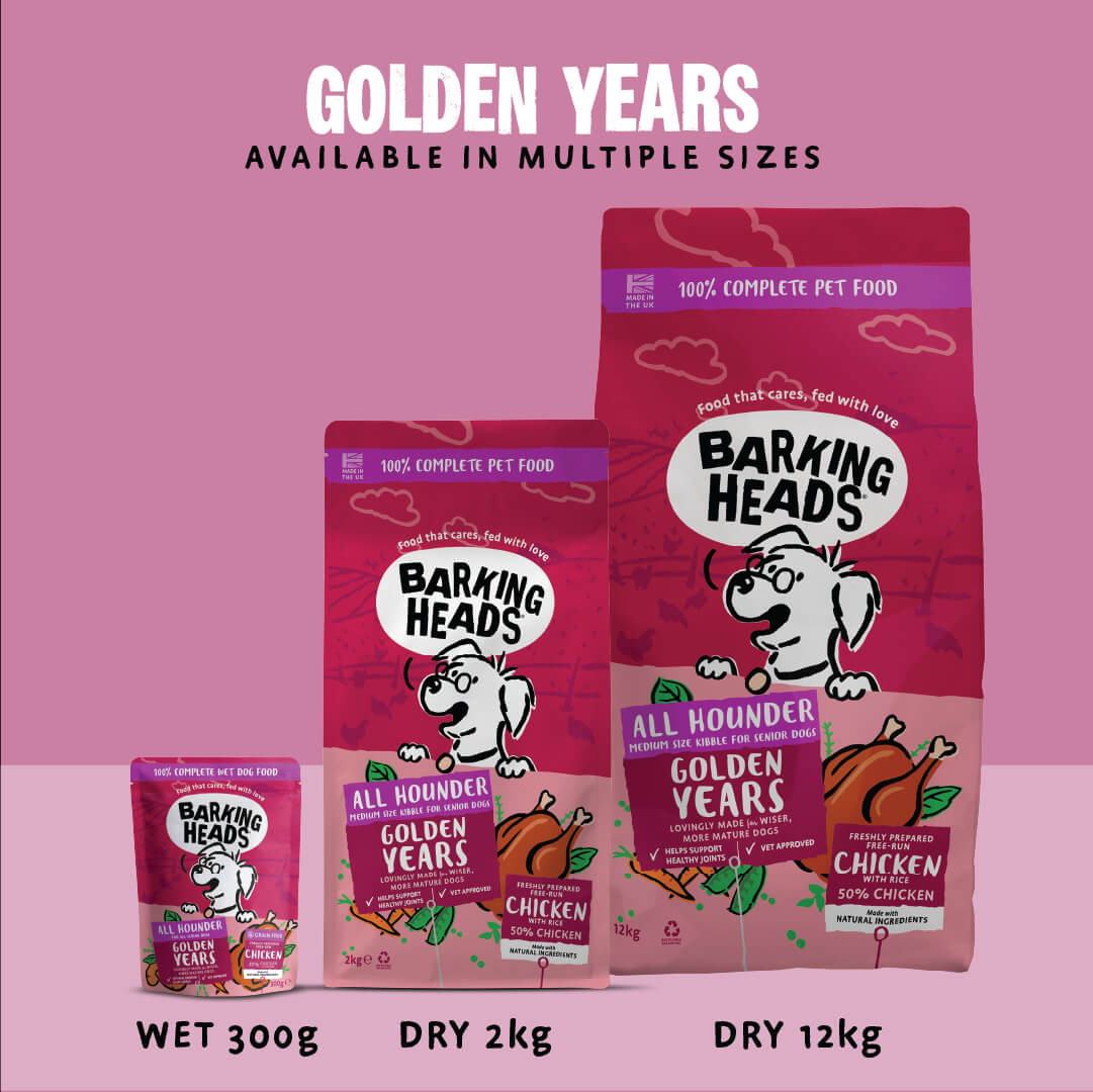Golden Years Chicken Dry Dog Food - All Hounder - Barking Heads & Meowing Heads