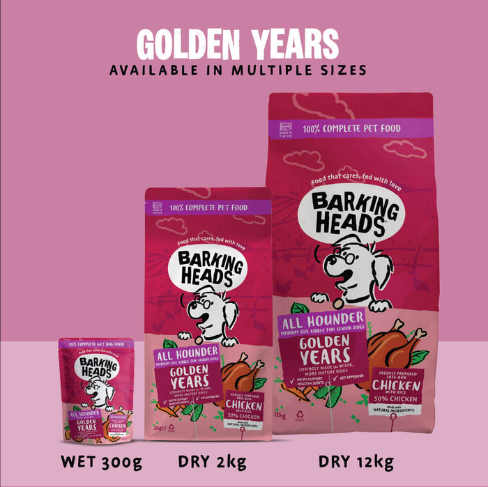 Golden Years Chicken Dry Dog Food - All Hounder - Barking Heads & Meowing Heads