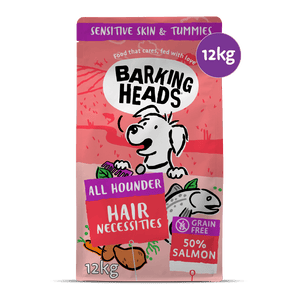 Hair Necessities Salmon Dry Dog Food - All Hounder - Barking Heads & Meowing Heads