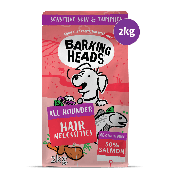 Hair Necessities Salmon Dry Dog Food - All Hounder - Barking Heads & Meowing Heads