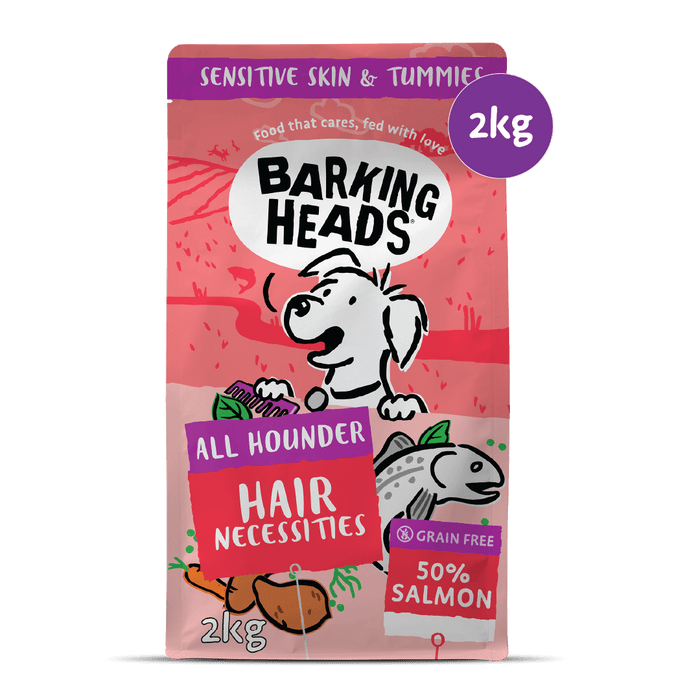 Hair Necessities Salmon Dry Dog Food - All Hounder - Barking Heads & Meowing Heads