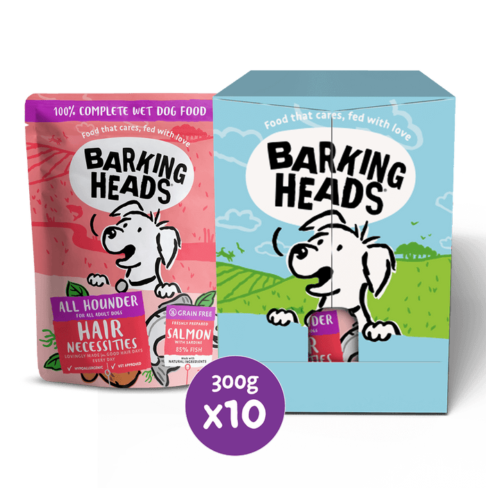 Hair Necessities Salmon Wet Dog Food - All Hounder - Barking Heads & Meowing Heads