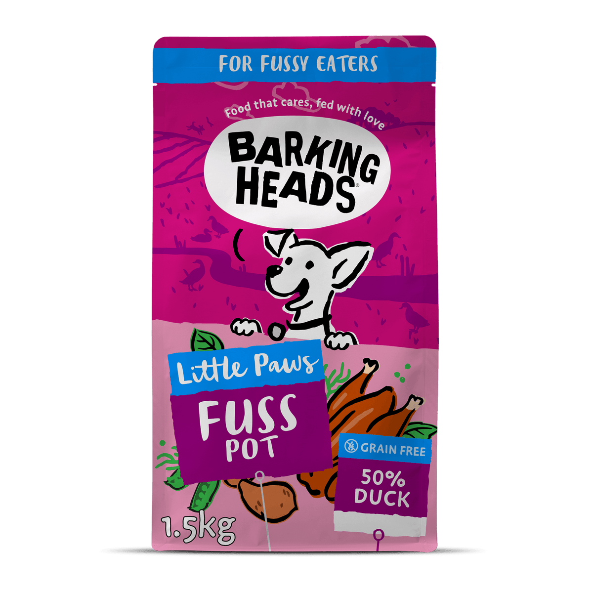 Little Paws Fuss Pot Duck Dry Dog Food