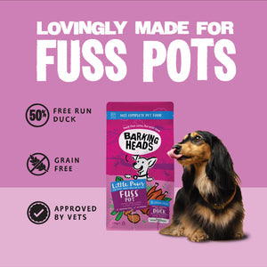 Little Paws - Fuss Pot Duck Dry Dog Food - Barking Heads & Meowing Heads