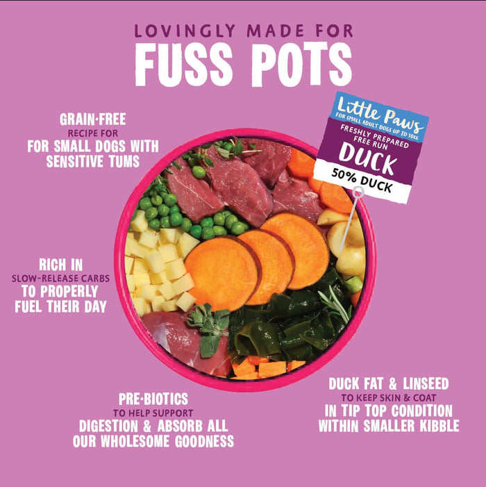 Little Paws - Fuss Pot Duck Dry Dog Food - Barking Heads & Meowing Heads