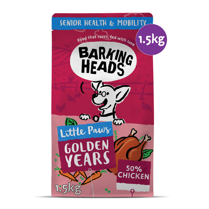 Little Paws - Golden Years Chicken Dry Dog Food - Barking Heads & Meowing Heads
