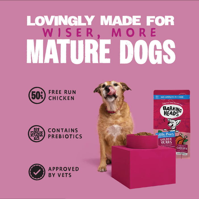 Little Paws - Golden Years Chicken Dry Dog Food - Barking Heads & Meowing Heads