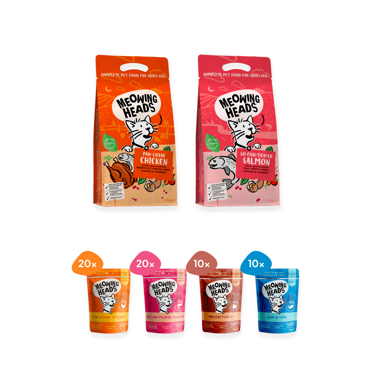 Meowing Heads Paw Lickin' Variety Pack - Barking Heads & Meowing Heads
