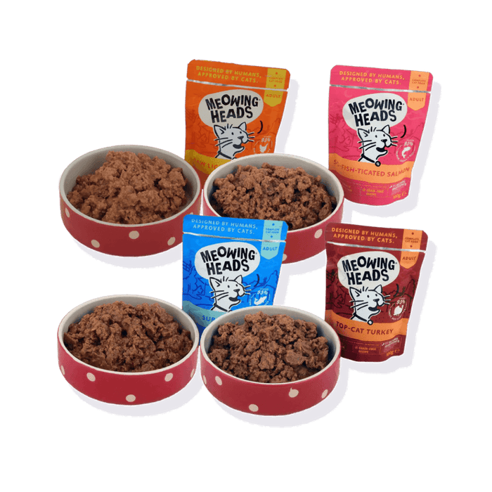 Meowing Heads Wet Mega Pack 60 x 100g - Barking Heads & Meowing Heads