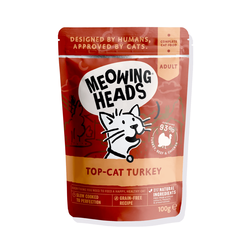 Top-Cat Turkey x10 - Wet Food - Barking Heads & Meowing Heads